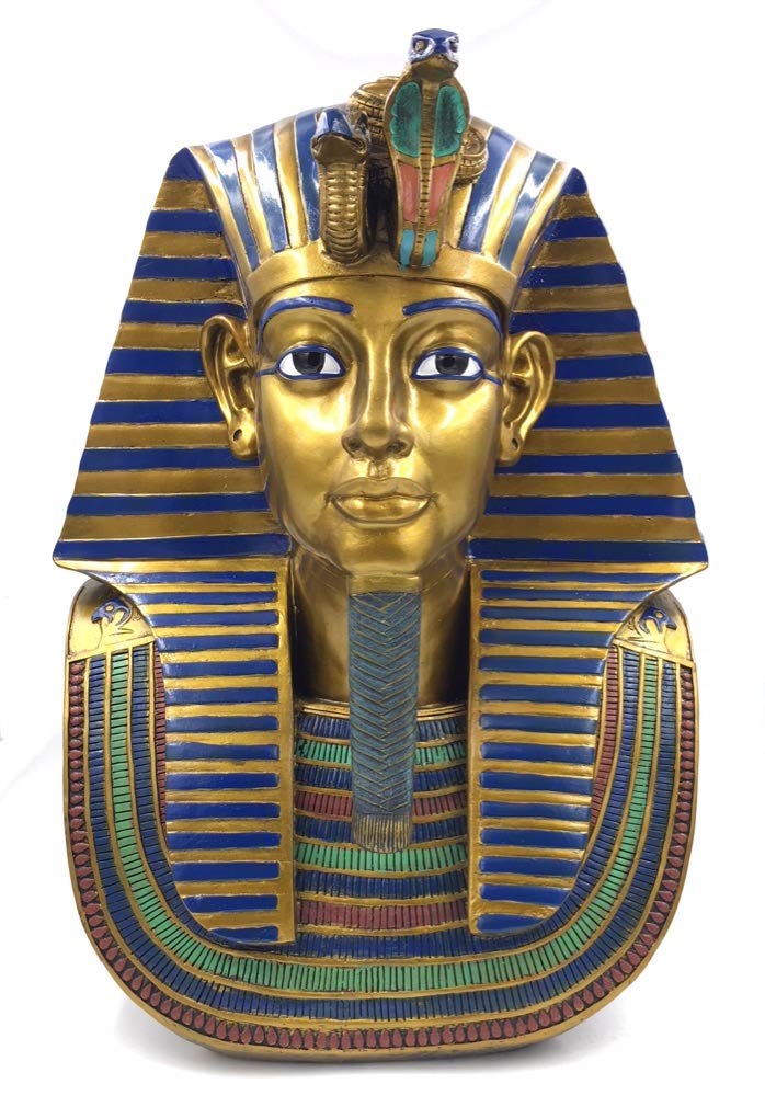 Pacific Giftware PTC 18.75インチ エジプト キング TUT 頭部とバスト 樹脂像 置物