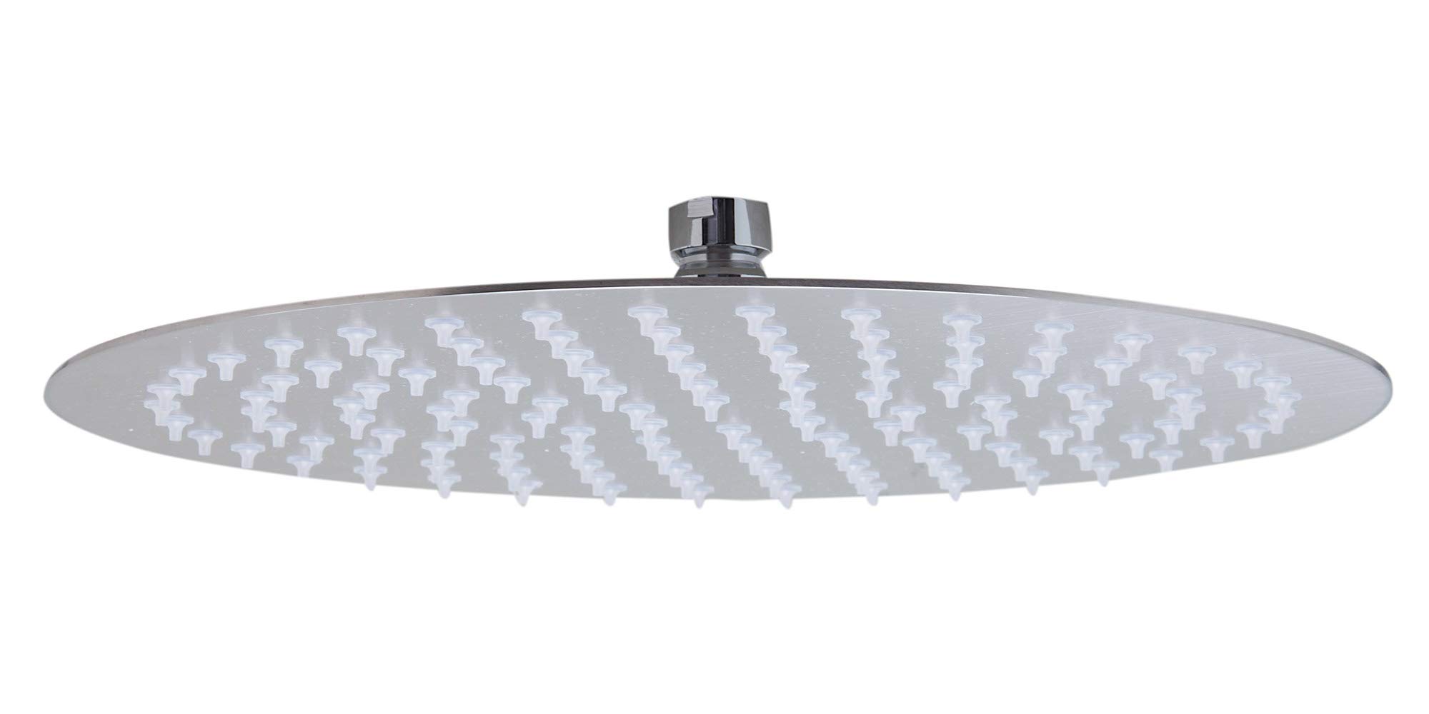 樂天商城 - ALFI brand RAIN12R-BSS Solid Brushed Stainless Steel 12 Round Ultra Thin Rain Shower Head