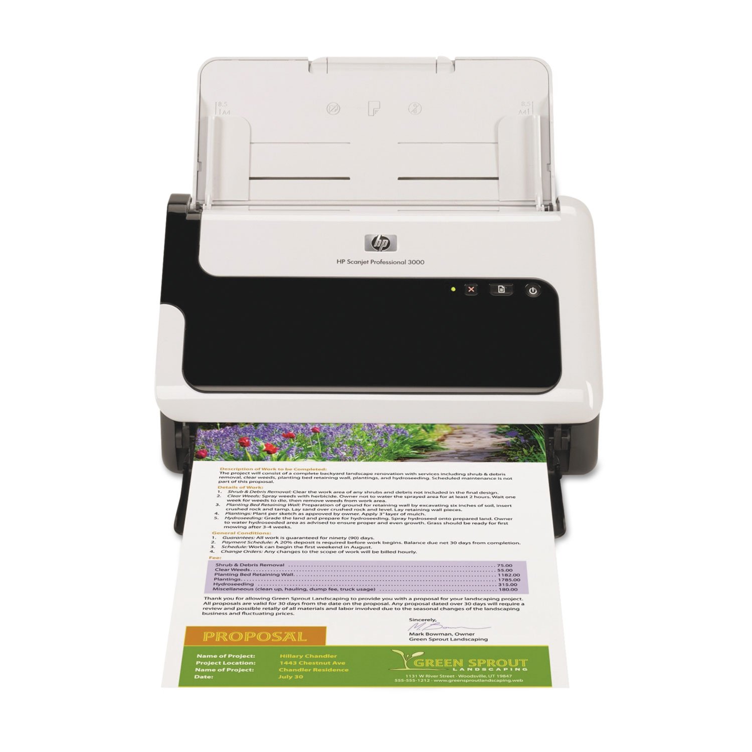 HP Scanjet 3000 Scanner ? Alimentation feuille ? feuille USB
