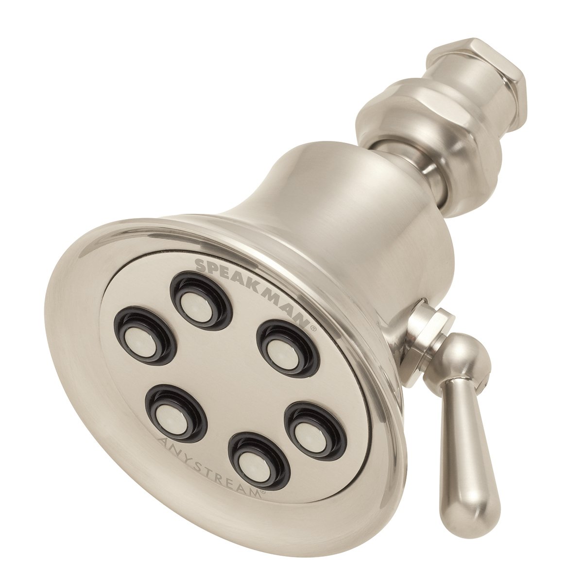(Brushed Nickel) - Speakman S-2254-BN Retro Anystream High Pressure Adjustable Shower Head Brushed Nickel