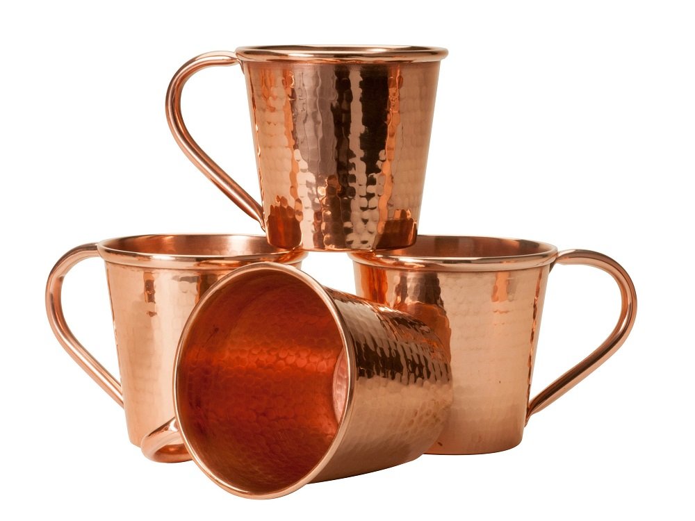 Sertodo Moscow Mule Mug Set of 4 Hammered Copper 12-Ounce by Sertodo Copper