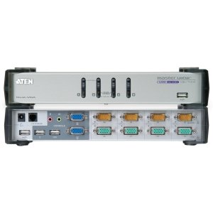 樂天商城 - ATEN Technologies CS1744 4ポート USB KVMスイッチ デュアルビュー オーディオ周辺機器共有