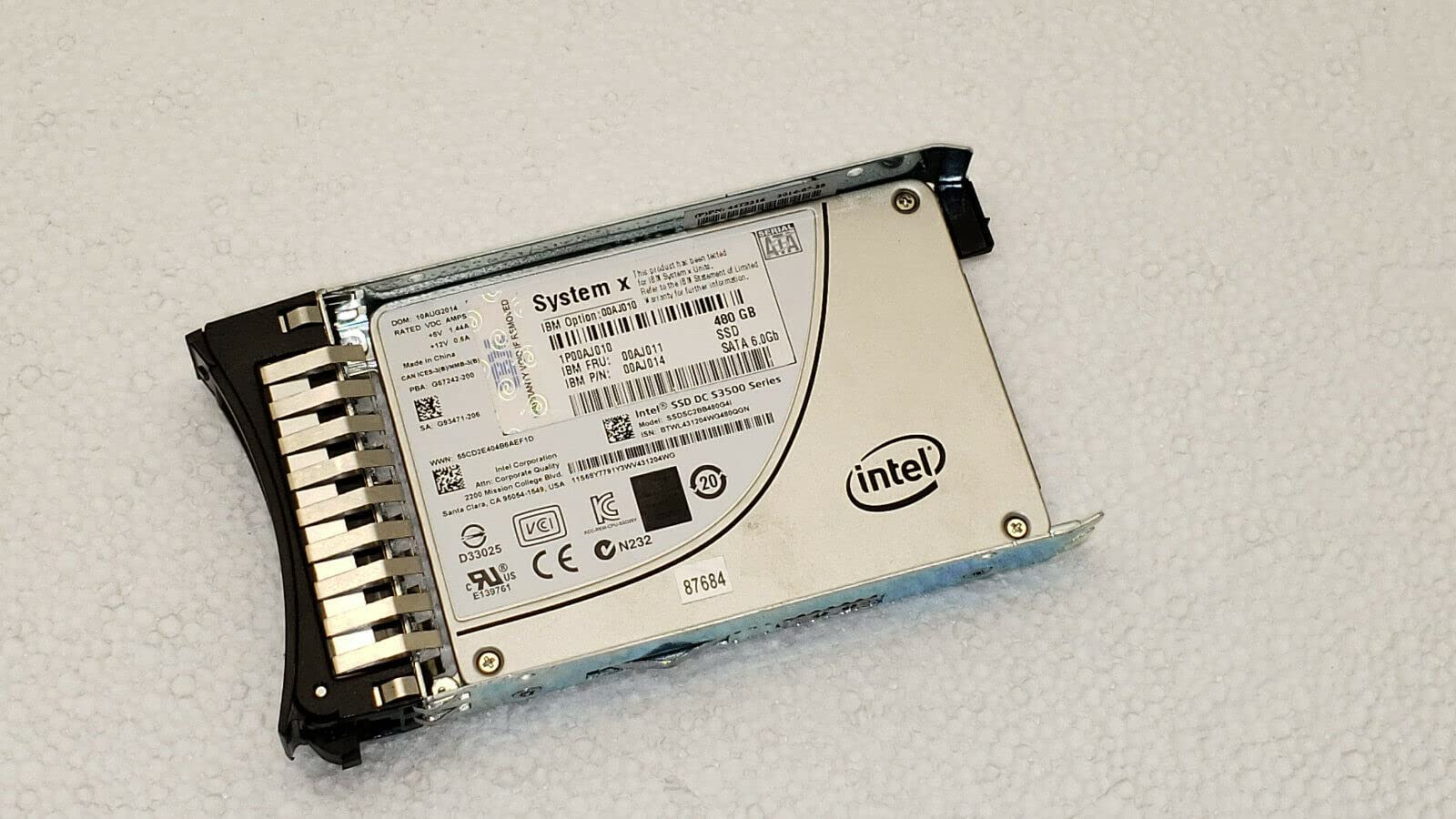 レノボ・ジャパン S3500 480GB SATA 2.5型 MLC HS Enterprise Value SSD 00AJ010