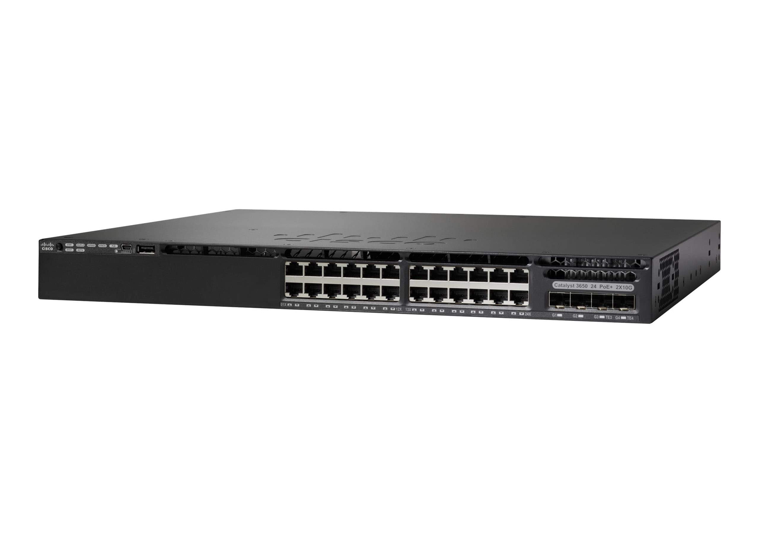 HW45715 シスコシステムズ Cisco Catalyst 3650 24 Port PoE 4x1G Uplink IP Base