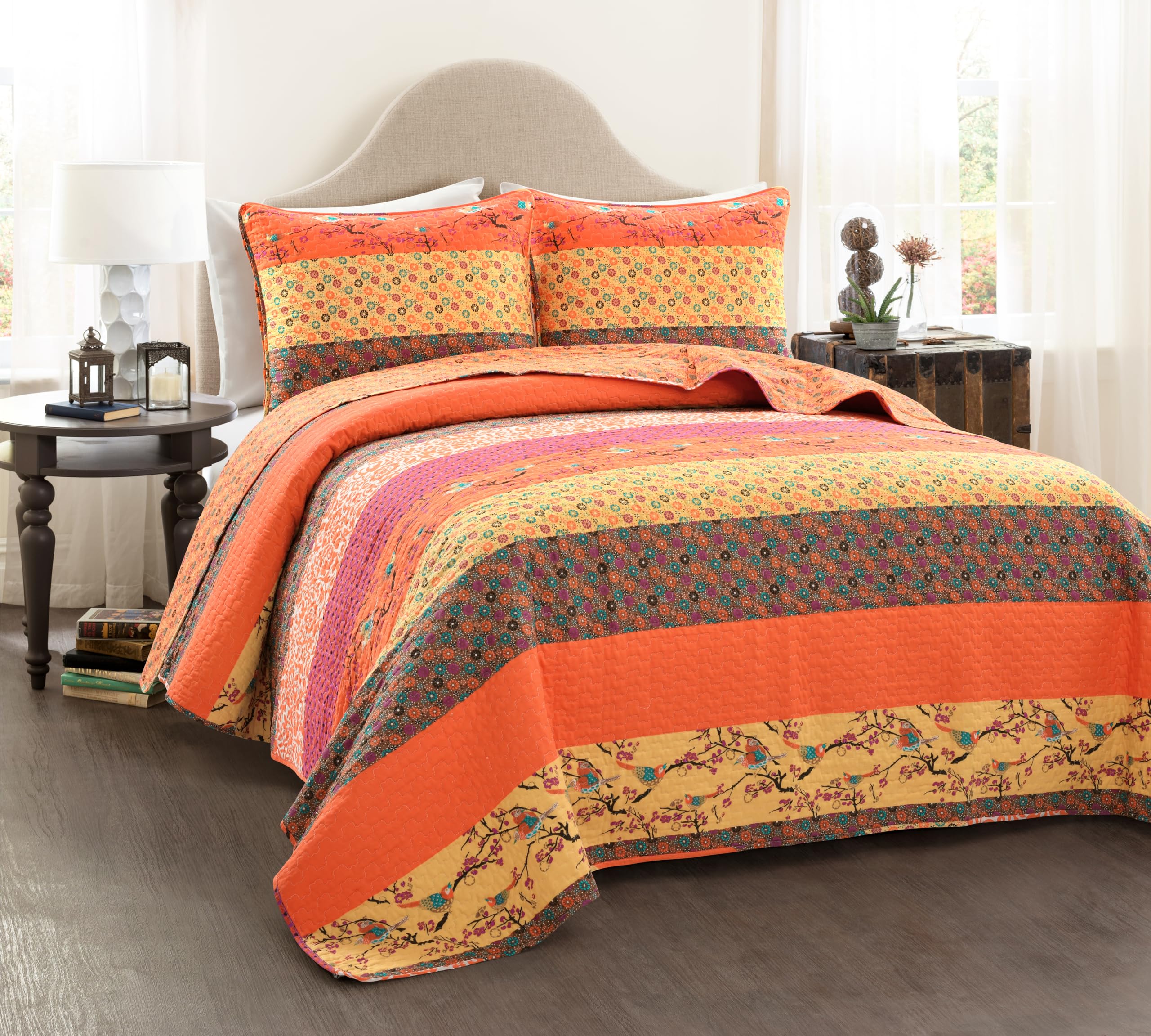 Royal Empire Quilt Tangerine 3Pc Set King