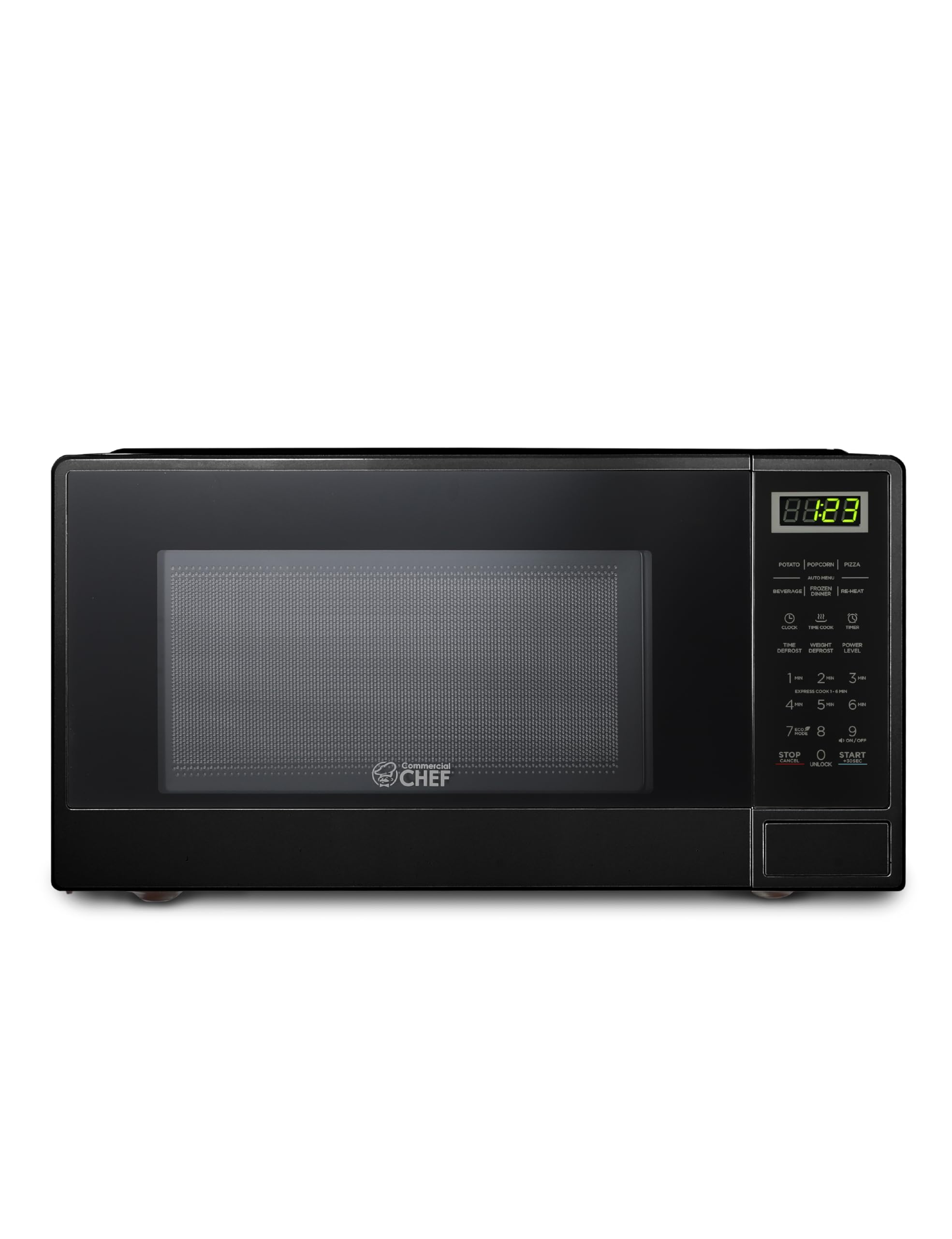 Countertop 1.1 Cubic Feet Microwave Oven 1000 Watt Black Front with Black Cabinet Commercial Che..