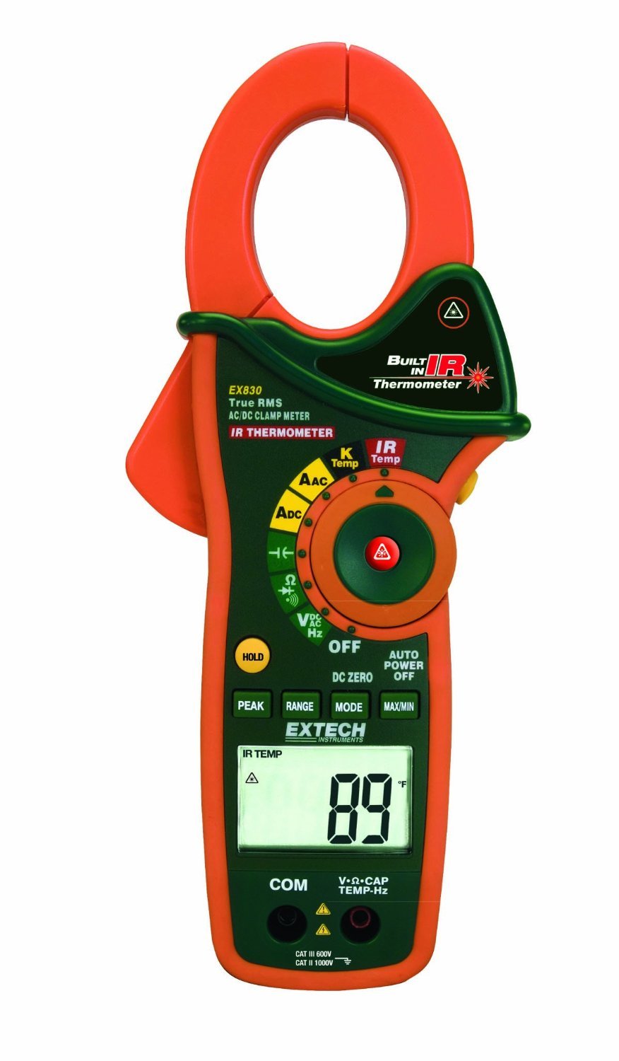 Extech EX830-NISTL True RMS 1000アンペア AC/DC クランプメーター 赤外線温度計と限定NIST