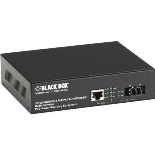 Black Box LPS500A-MM-LC Poe Pse Gigabit Media Converter - Network [rj-45] - 10/100/1000base-t