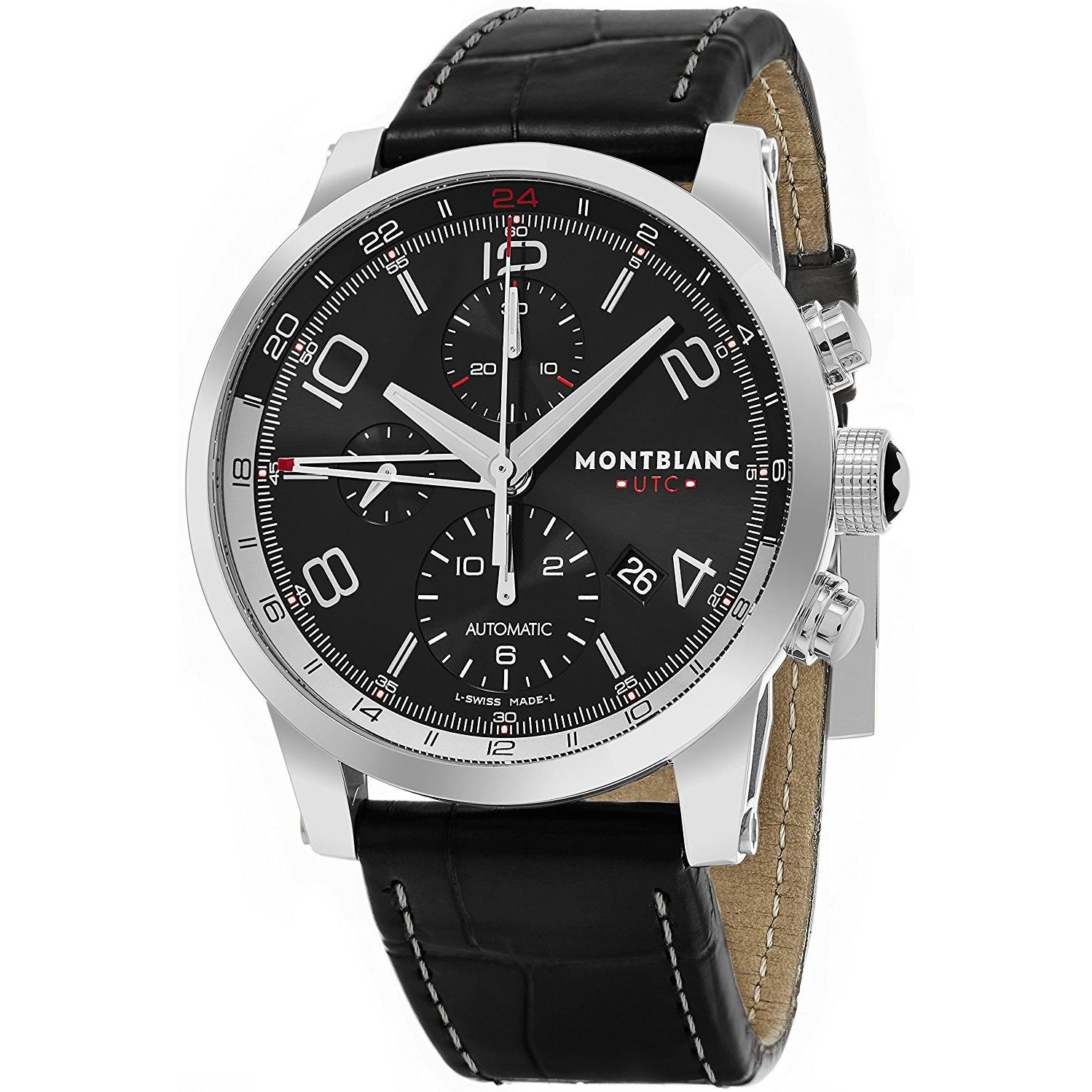 Montblanc Timewalker Chronovoyager UTC ��� �֥�å��ե����� ���� �����Υ���� �֥�å��쥶�����ȥ�å� ����������...