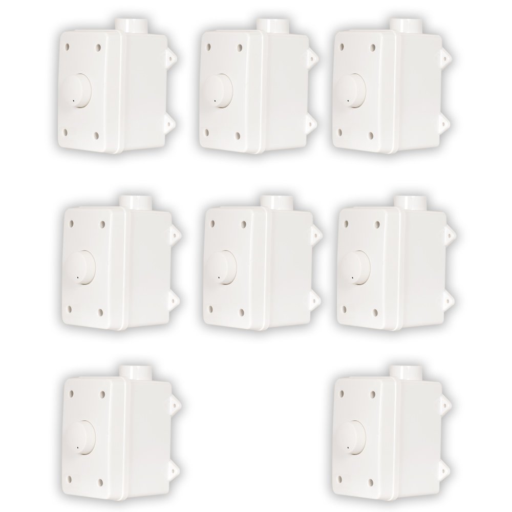 Acoustic Audio aaovcd-wアウトドア防水スピーカーダイヤルホワイトボリュームコントロールインピーダ..