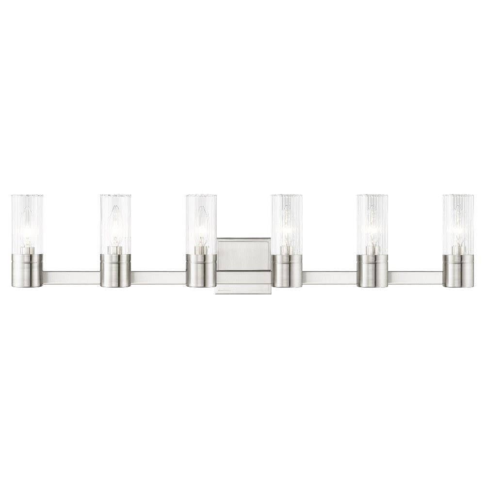 Livex Lighting 50685-91 Midtown 6-Light Bath Light Brushed Nickel by Livex Lighting