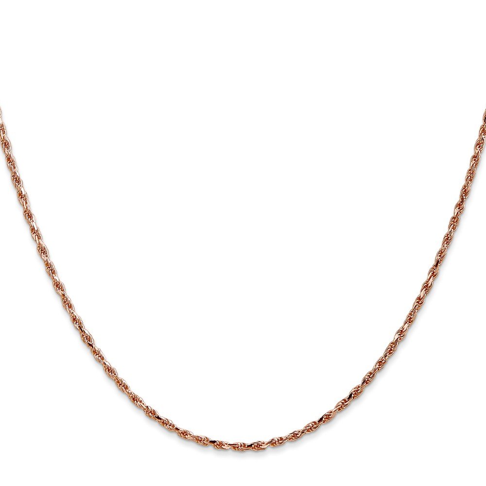 14K ローズゴールド 1.8mm D/C 機械製 ロープチェーン ゴールド