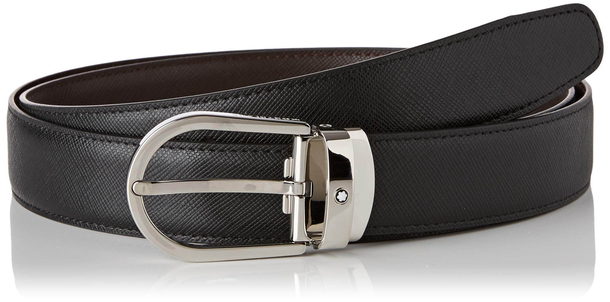 (モンブラン) Montblanc ブラックレザーベルト (Black Leather Belt) (並行輸入品) SAYRAKU (110)