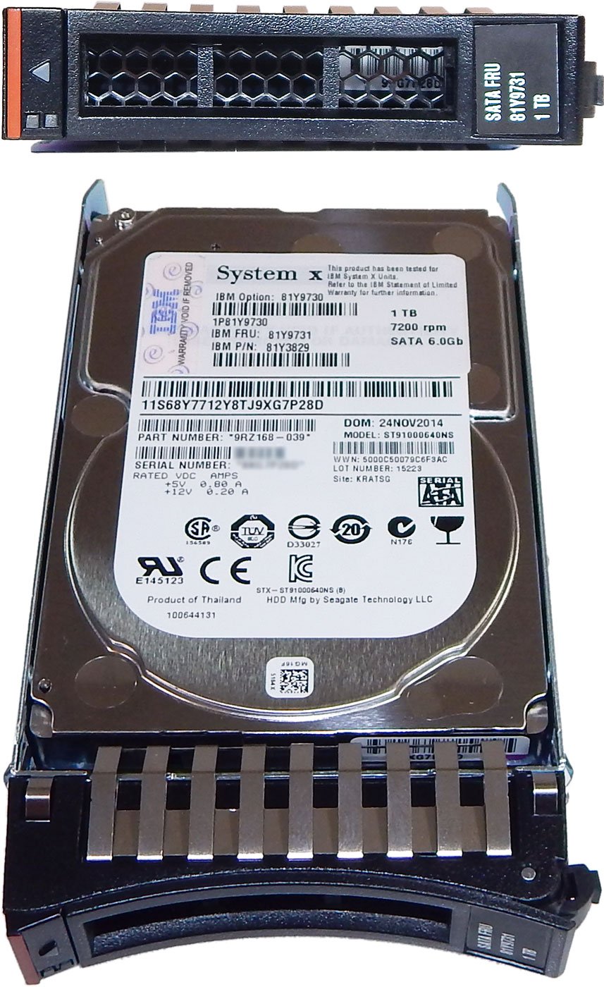 IBM 1tb 7200rpm 6.0 GB 2.5 in SATAハードドライブ81y9731 81y9730 81y3829