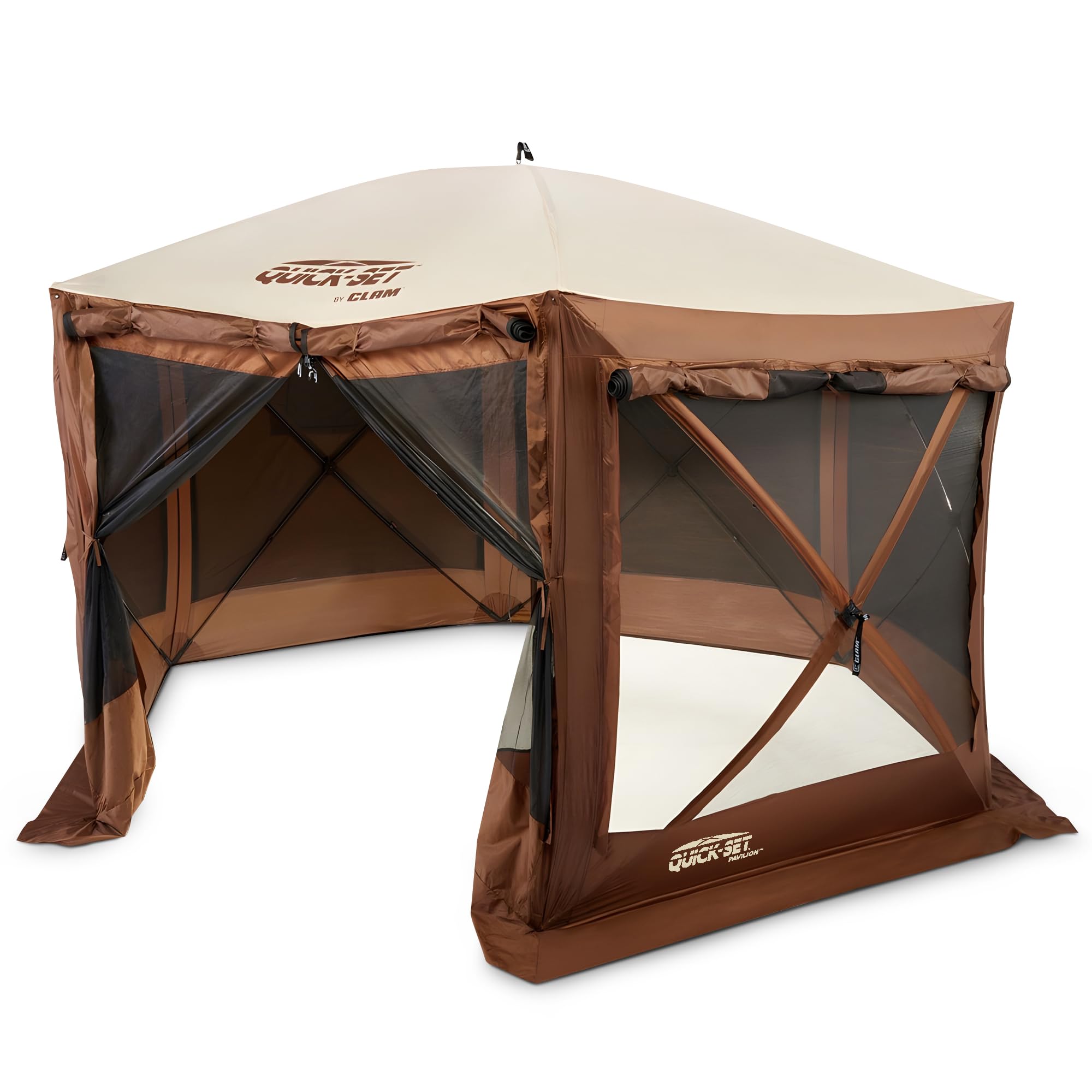 Quick Set 9882 Pavilion Pop Up Shelter 150 x 150 Brown/Tan 141［並行輸入］