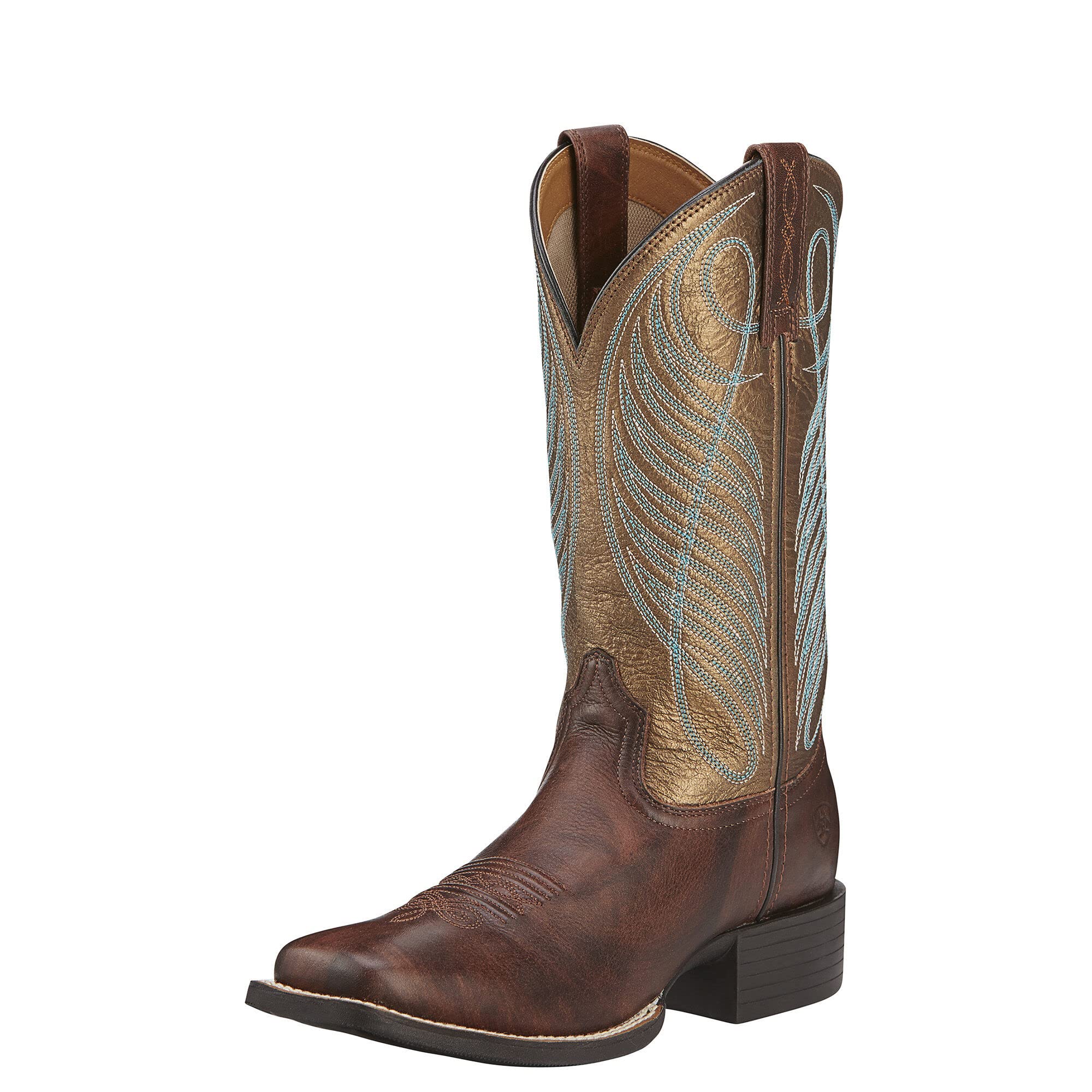 Ariat レディース ラウンドアップ ワイド スクエアトゥ ウエスタンカウボーイブーツ US サイズ: 5.5
