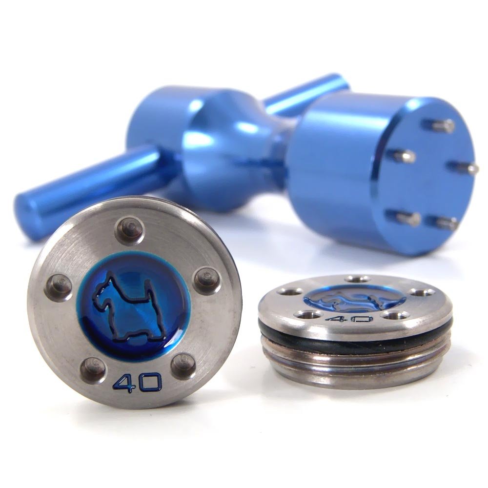 (Blue) - 2 of 40g Blue Scottie Dog Weight for Scotty Cameron Putters with Wrench Tool