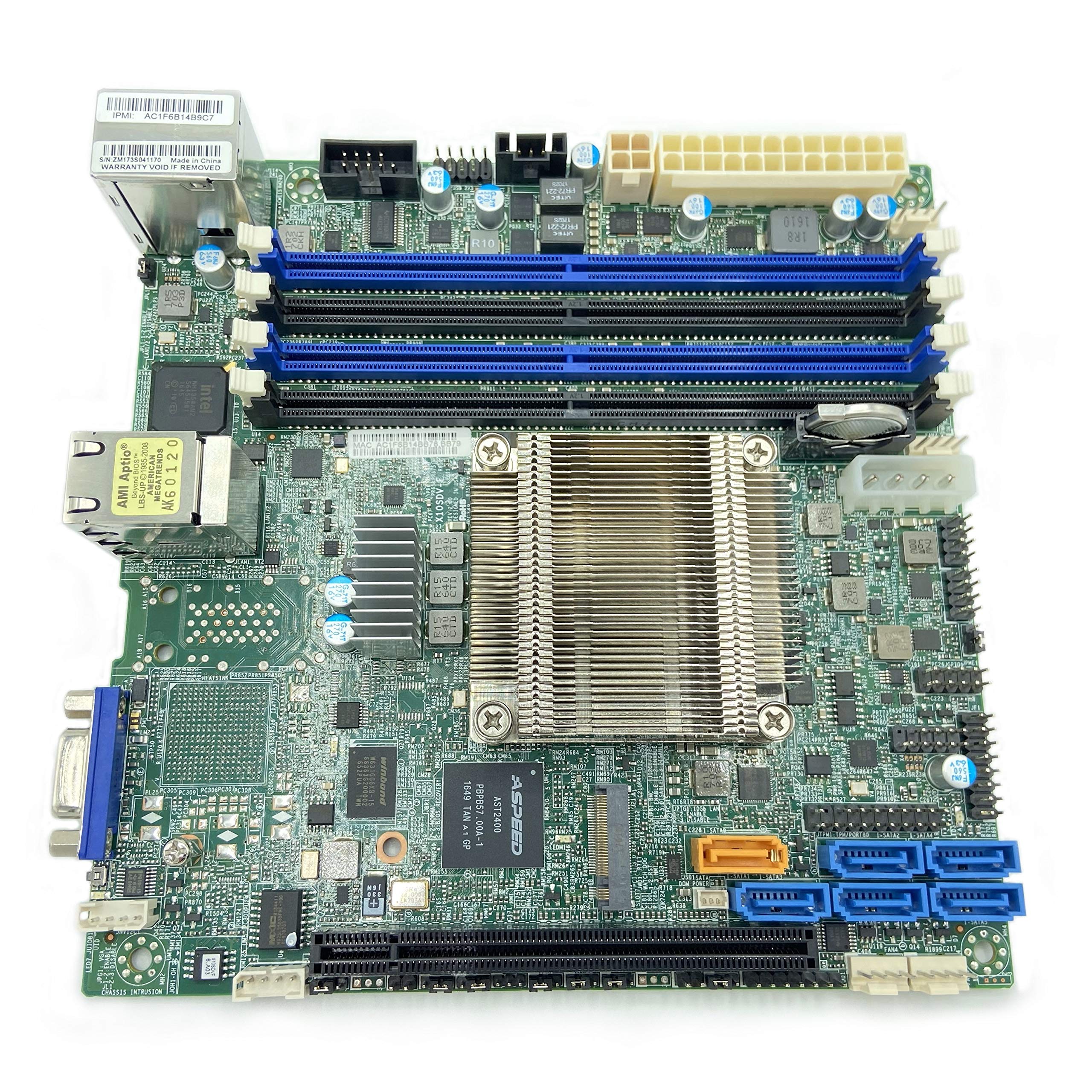 SUPERMICRO X10SDV-F - Motherboard - mini ITX - Intel Xeon D-1540 - USB 3.0 - 2 x Gigabit LAN - onboard graphics