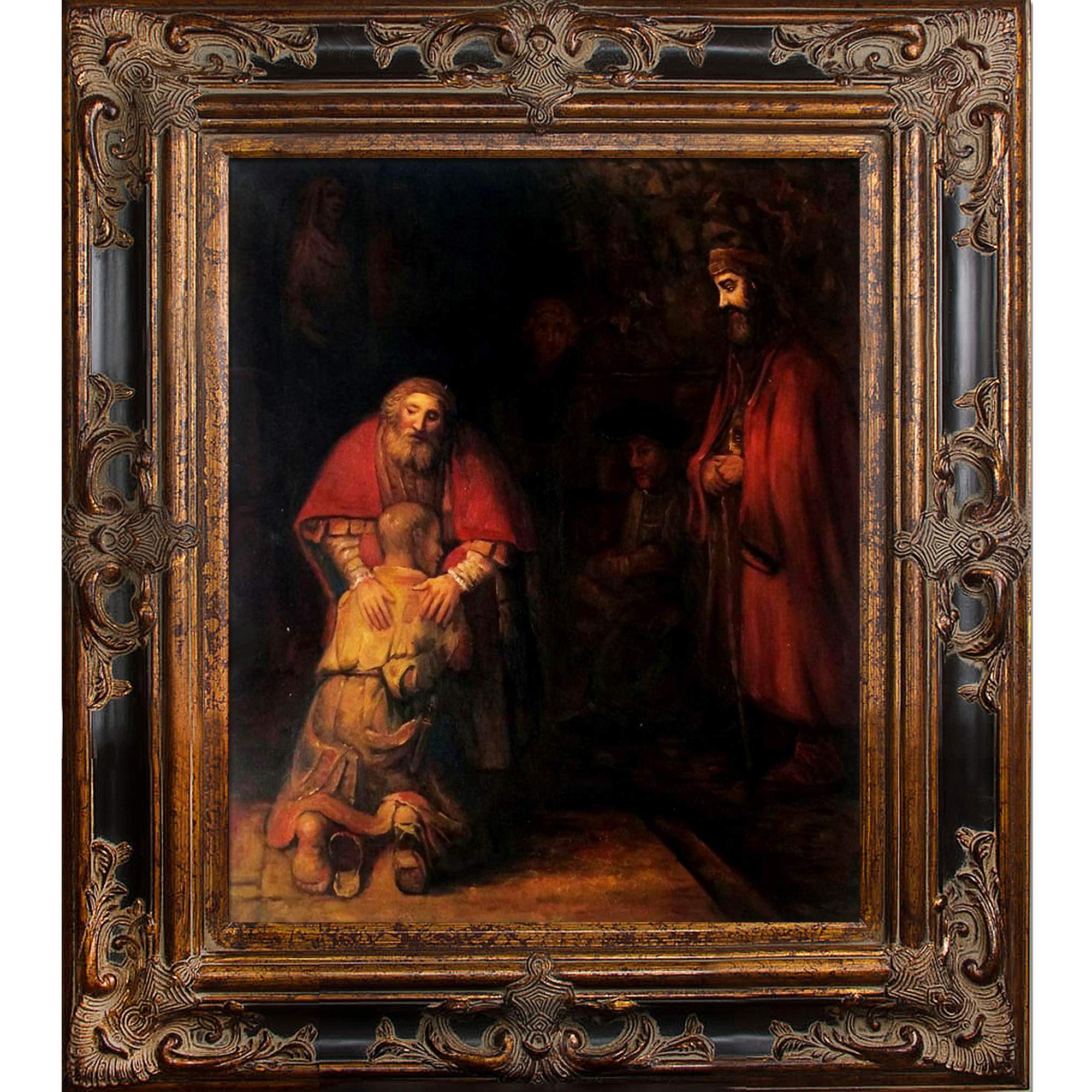 La Pastiche Return of the Prodigal Son 額入り油絵 29.5インチ x 25.5インチ マルチ 35.5 x 31.5 REM3259-FR-620BP20X24