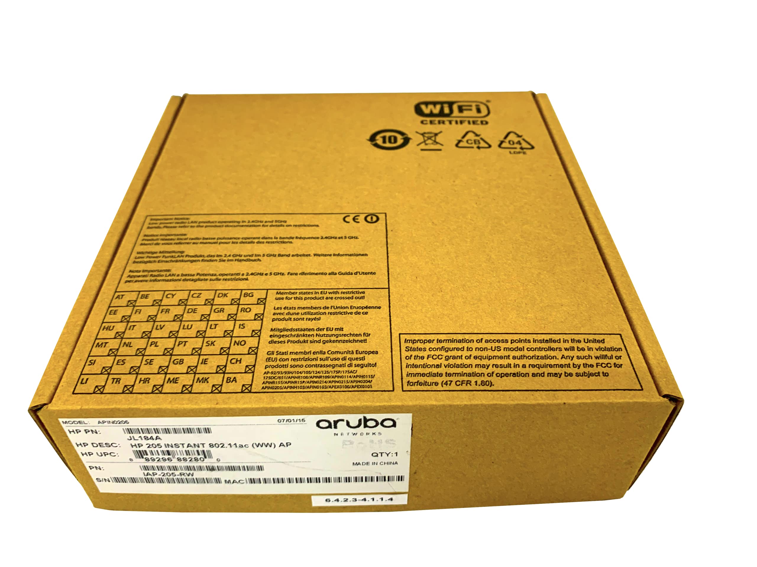 Hewlett Packard Enterprise 205 Instant Dual Radio 802.11ac (WW)