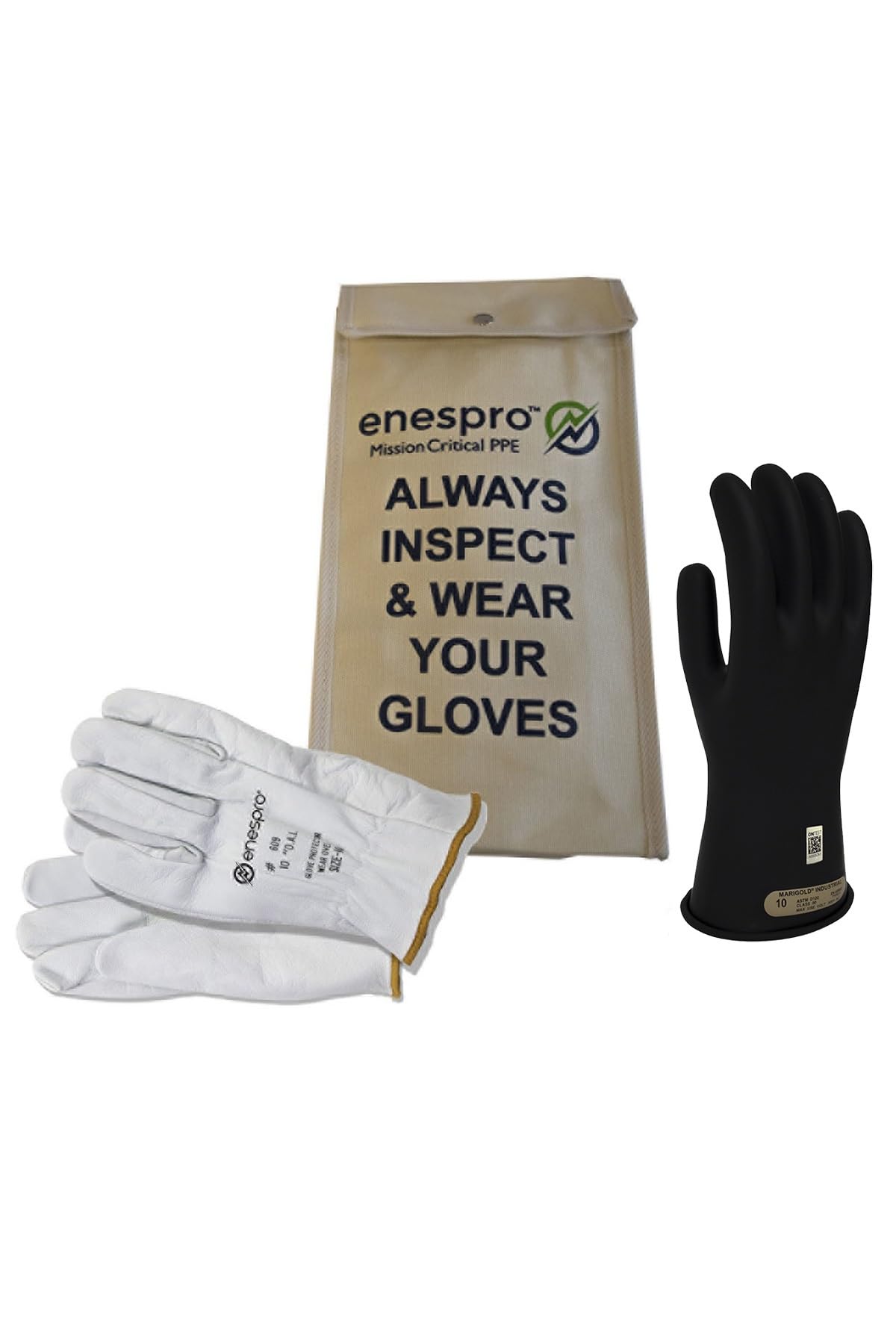 National Safety Apparel KITGC0011 Class 00 Rubber Insulating Voltage Glove Kit Size 11 by National Safety Apparel Inc