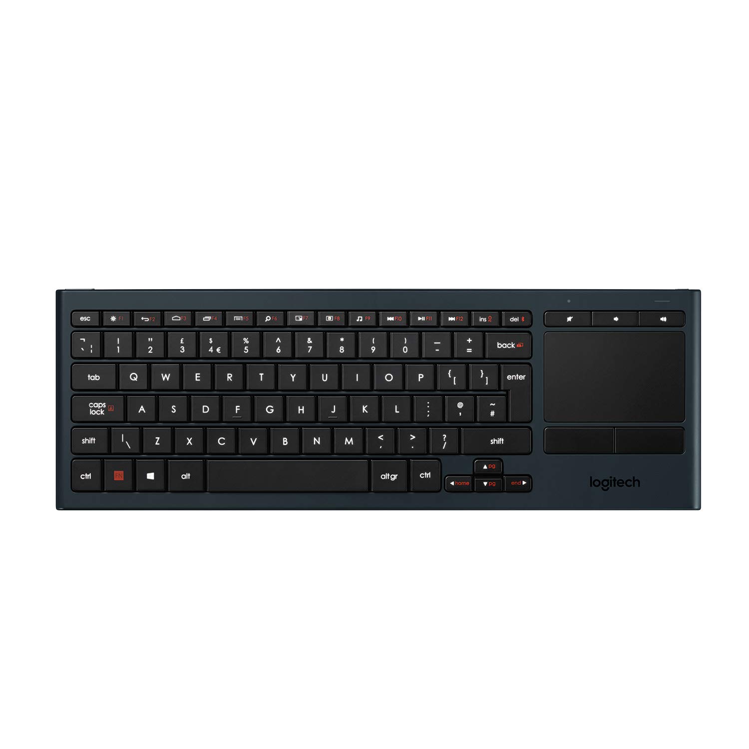 Logitech Illuminated Living-Room K830 - Keyboard - Bluetooth 2.4 GHz - English