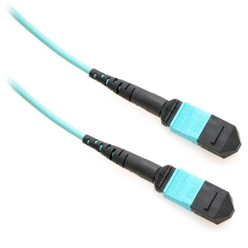 50 Force 30 M MTP/MTP 40 Gb 50 / 125プレナムom4 Multimode 12ストランドファイバートランクケーブルAqua