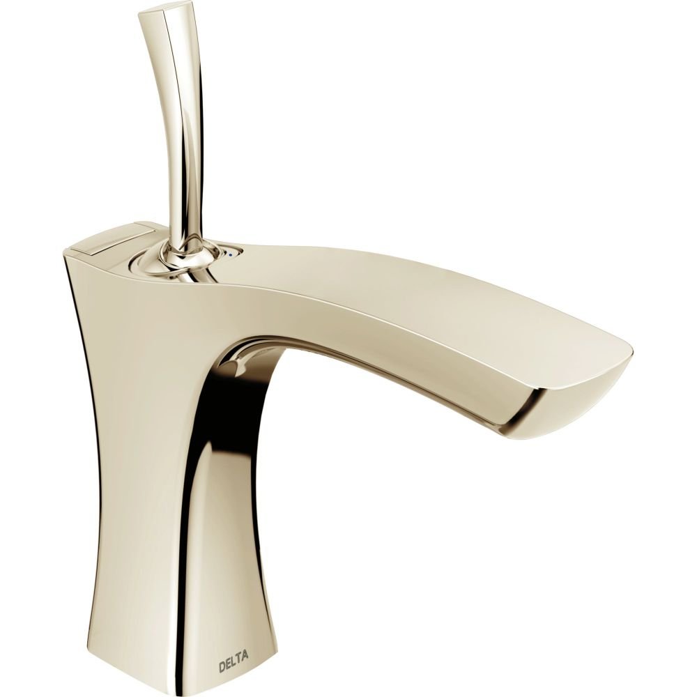 Delta Faucet 552LF-PNMPU Tesla Single Handle Lavatory Faucet Metal Pop-Up Polished Nickel by DELTA FAUCET