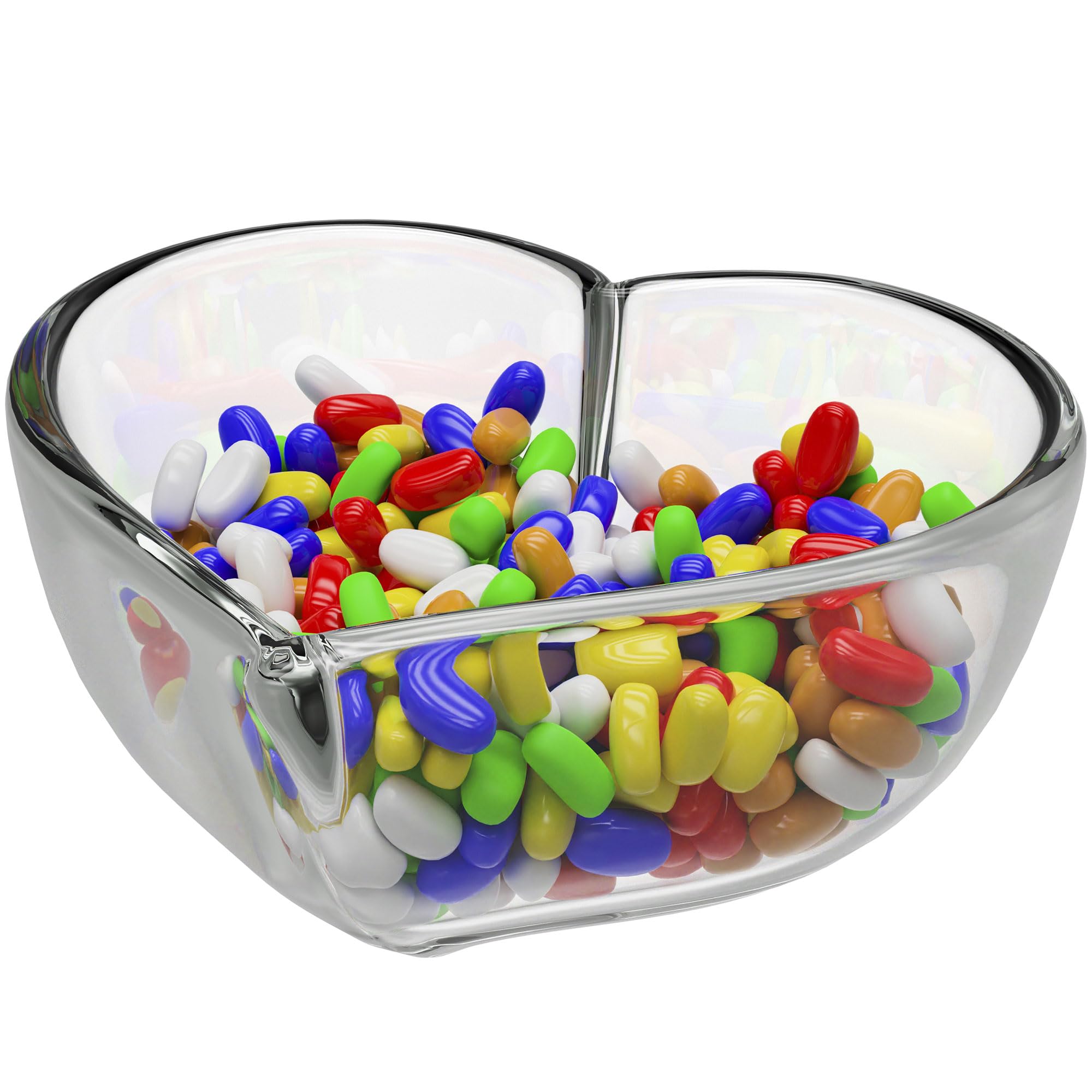 Orrefors 25.4 cm ハートボウル、装飾サービングウェアコレクション、クリスタル製、サラダ、スープ、..