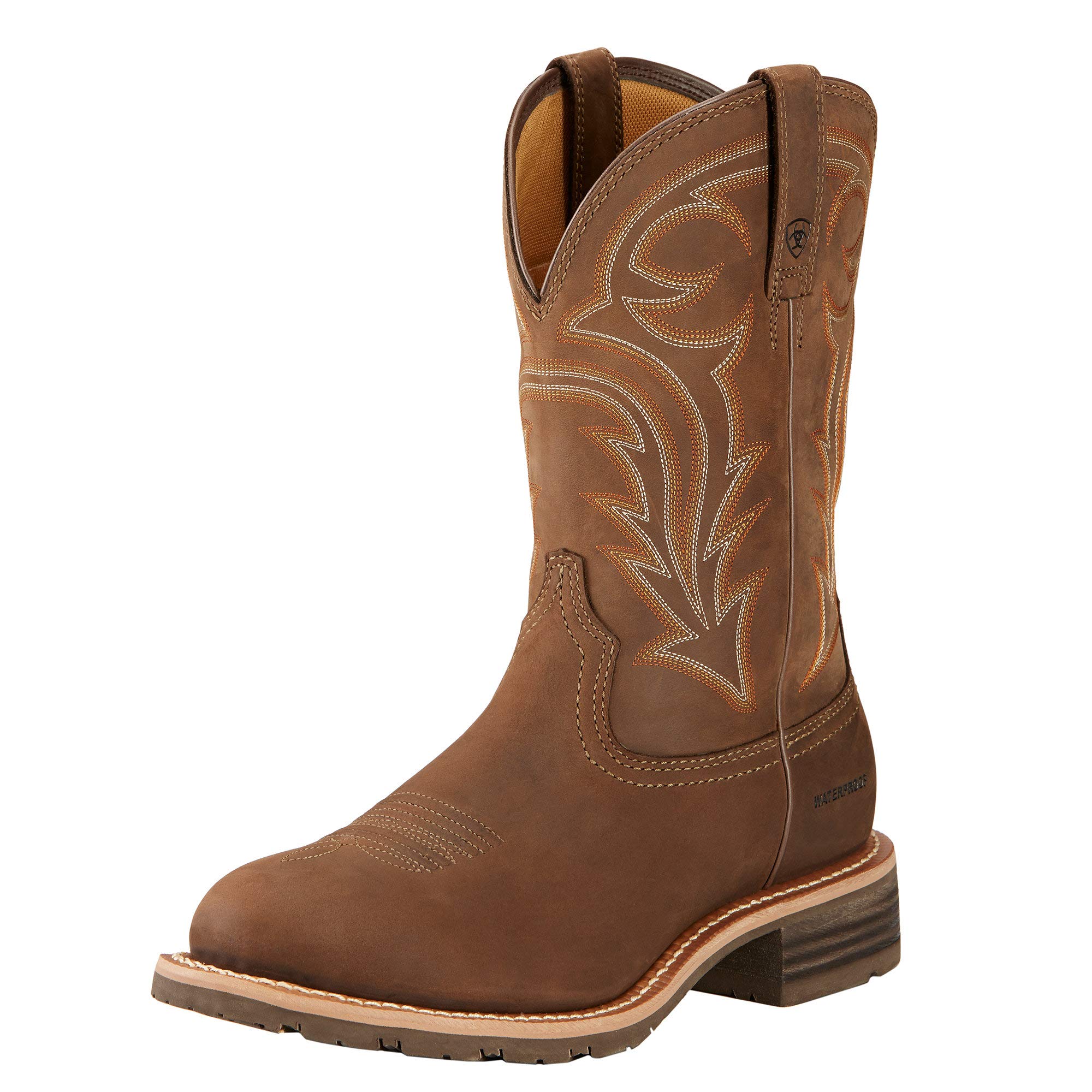 Ariat メンズ ハイブリッド ランチャー 防水 ウエスタンブーツ ブラウン(Distressed Brown) 11 Wide