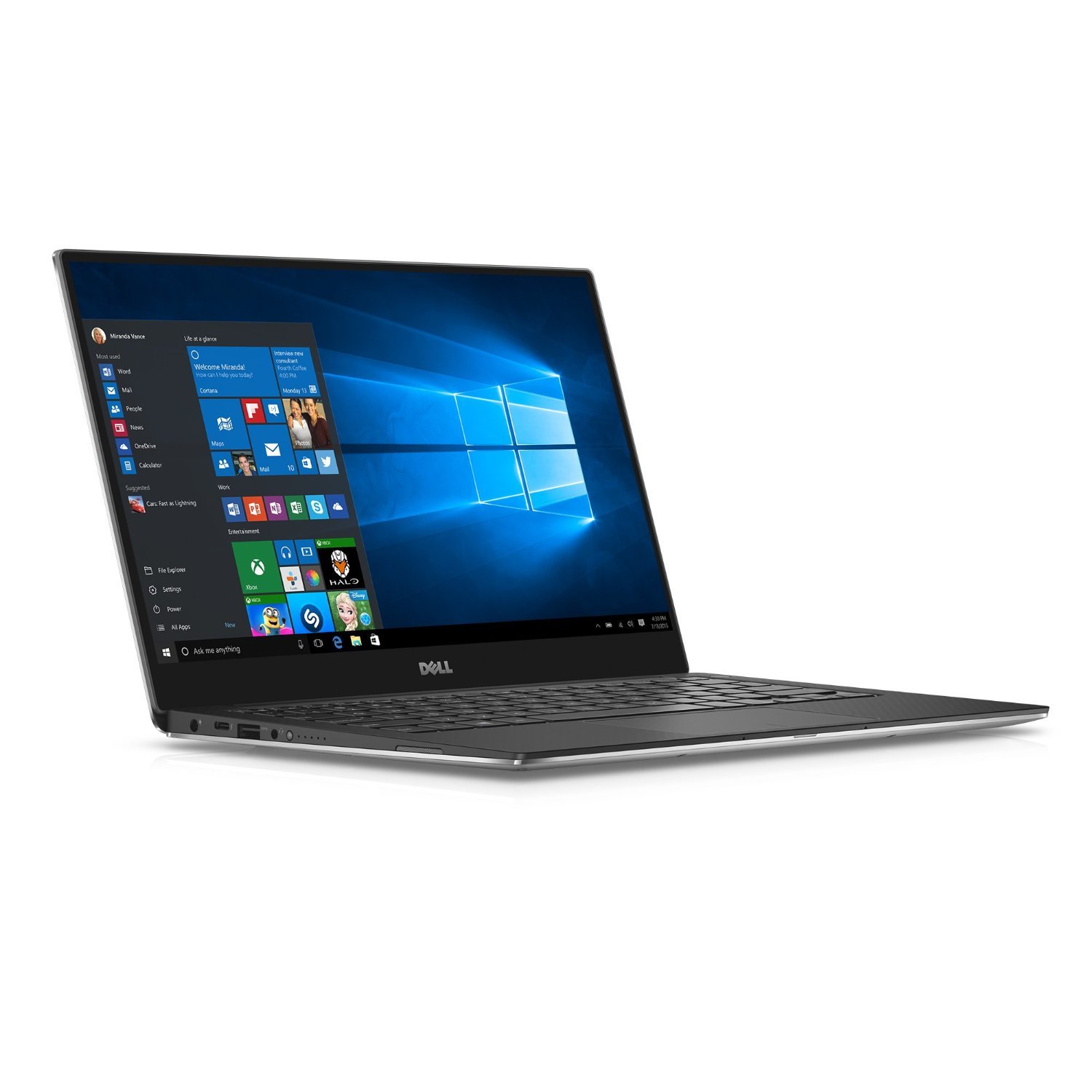 Dell XPS 9350-1340SLV 13.3 Inch Laptop (Intel Core i5 8 GB RAM 128 GB SSD Silver) Microsoft Signature Image by Dell