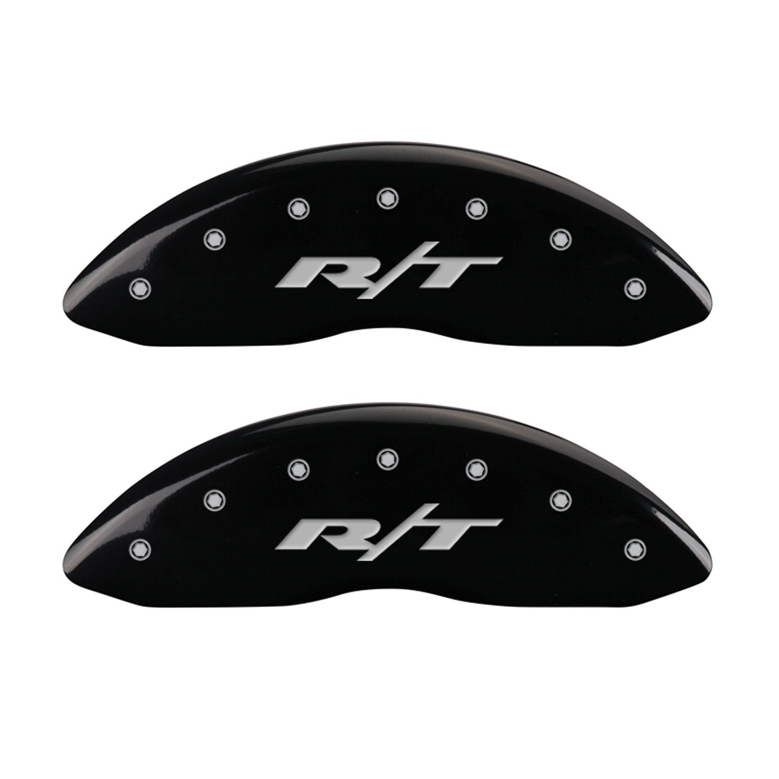 MGP Caliper Covers 12181SRT1BK Black Powder Coat Finish Front and Rear Caliper C...