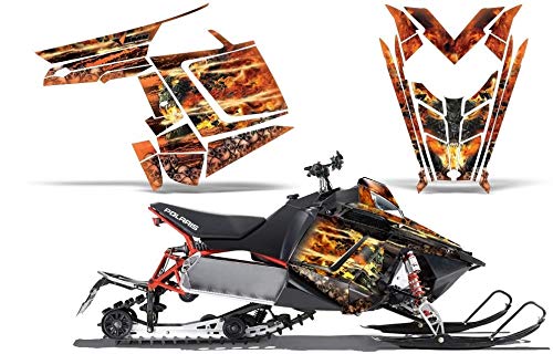 AMR Racing スノーモービルグラフィックキットステッカーデカール Polaris PRO-R R...