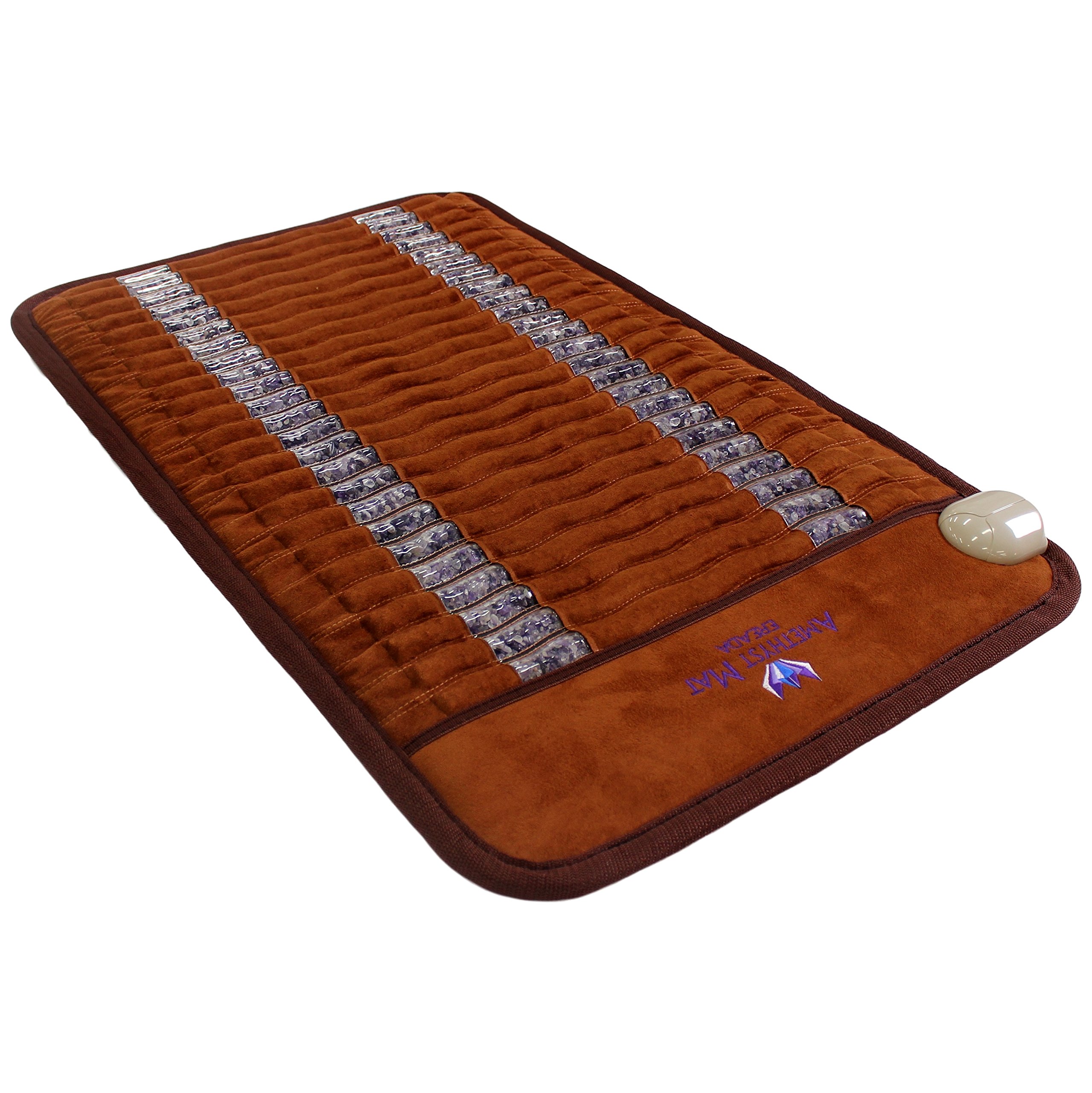 Far Infrared Amethyst Mat Mini (31L x 20W) - Negative Ion - FIR Heat Therapy Mat - Natural Ameth..