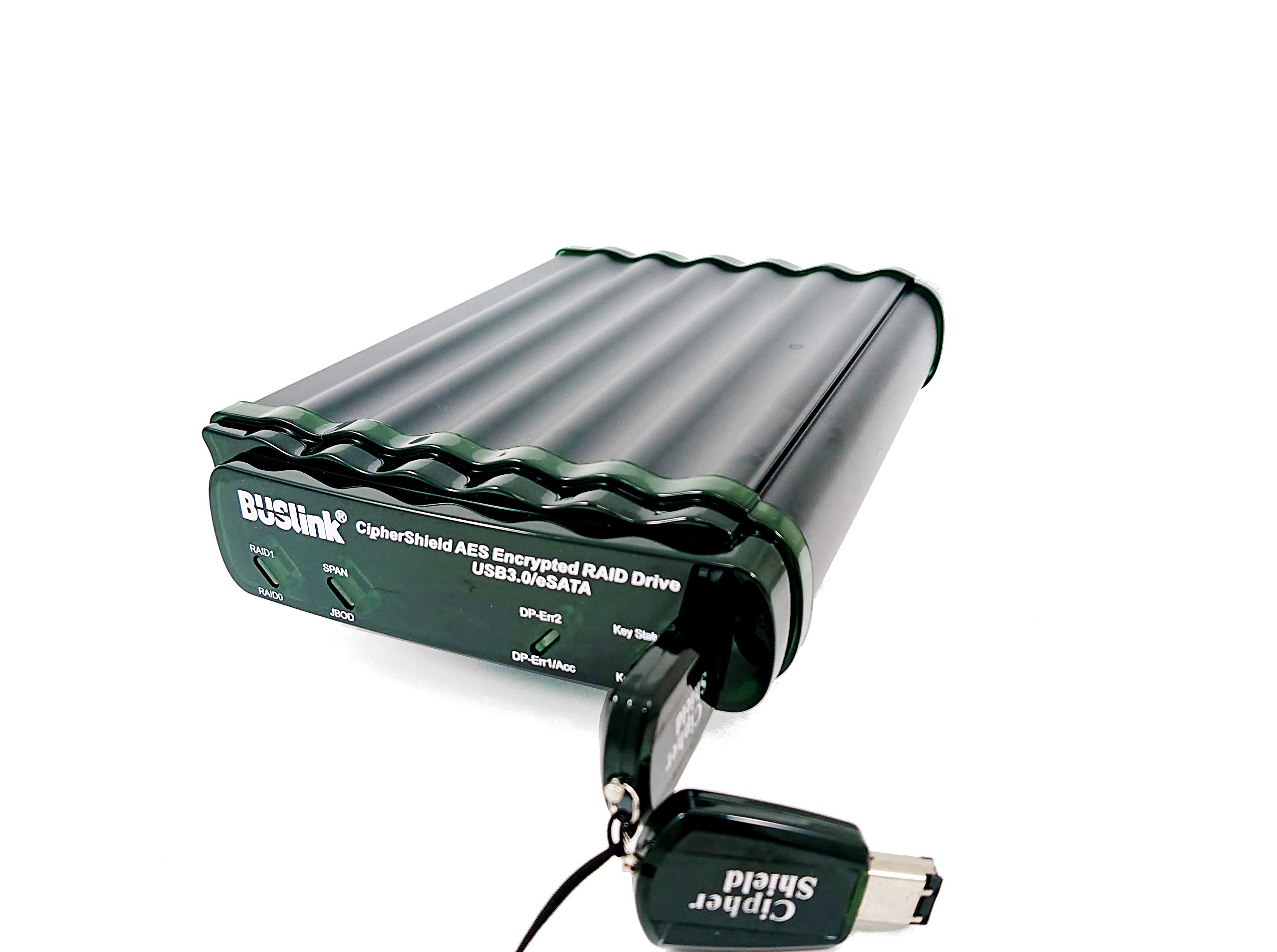 CipherShield FIPS 140-2 レベル 2 HIPAA 256-bit AES USB 3.0/eSATA RAID 0 ハードウェア暗号化外部デスクトップSSDドライブ 4TB CSE4TSSDRU3.Buslink