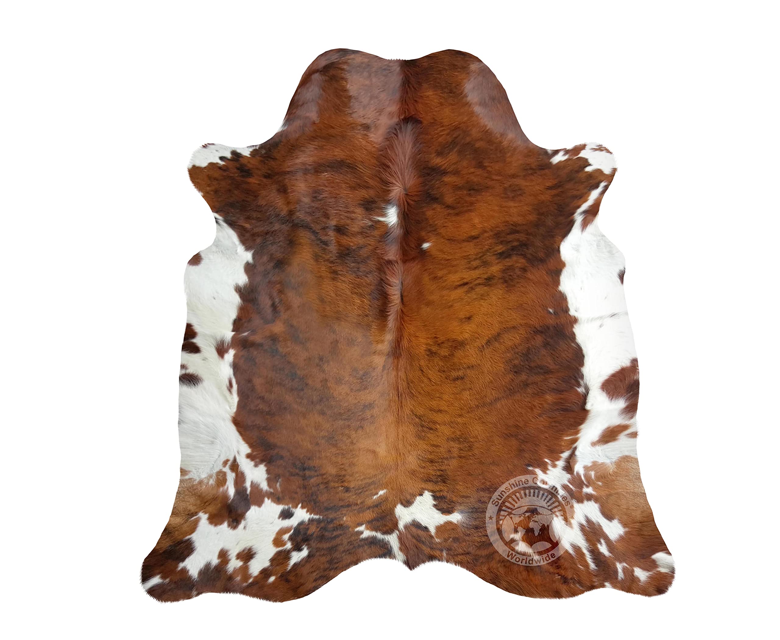 Brindle Tricolor Cowhide Rug XL 6ft x 8ft 180cm x 240cm - Top Quality from LUXURY COWHIDES by Sunshine Cowhides