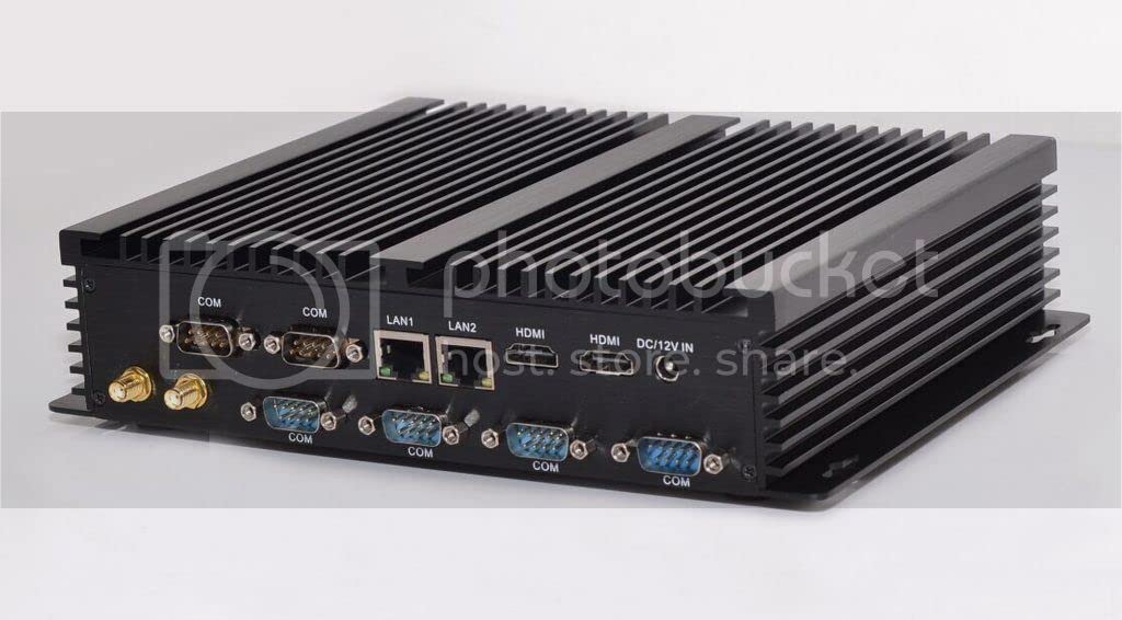 New mini Haswell i7 4500U ミニベアボーン 工業用ベアボーン 小型デスクトップPC ファンレスベアボーン HTPC with Dual Lan GbE Support Linux/windows 6 COM 8 USB USB3.0 VGA HDMI Rich IO Black Aluminum Case mini nic