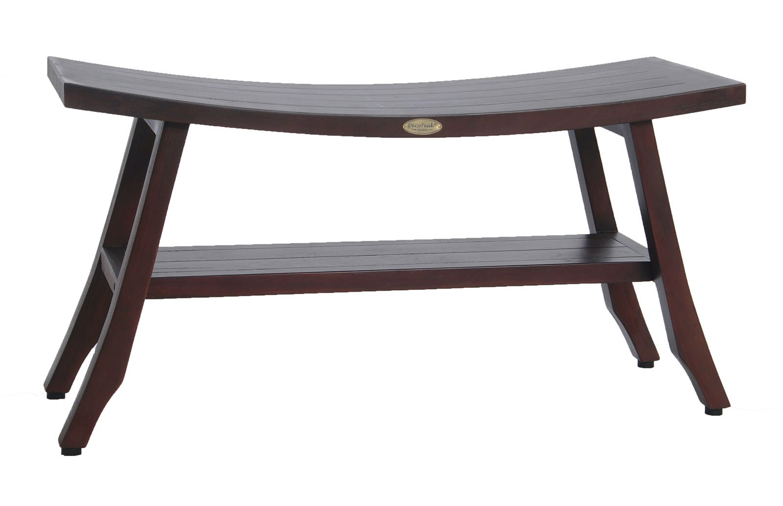 Decoteak Satori 34インチ チークシャワーベンチ 木製ベンチ バスルームベンチ チークシャワースツール 大人用シャワーシート チークベンチ バスルーム