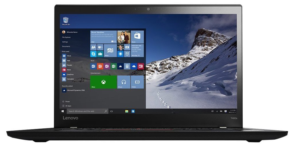 2016 Lenovo ThinkPad Flagship Premium T460s Business Ultrabook (Intel 6th Gen i5-6200U 3M Cache up to 2.80 GHz 8GB 256GB SSD 14 FHD IPS 1.36 kg 22mm Win 7 Pro 64 - Black) by Lenovo ThinkPad