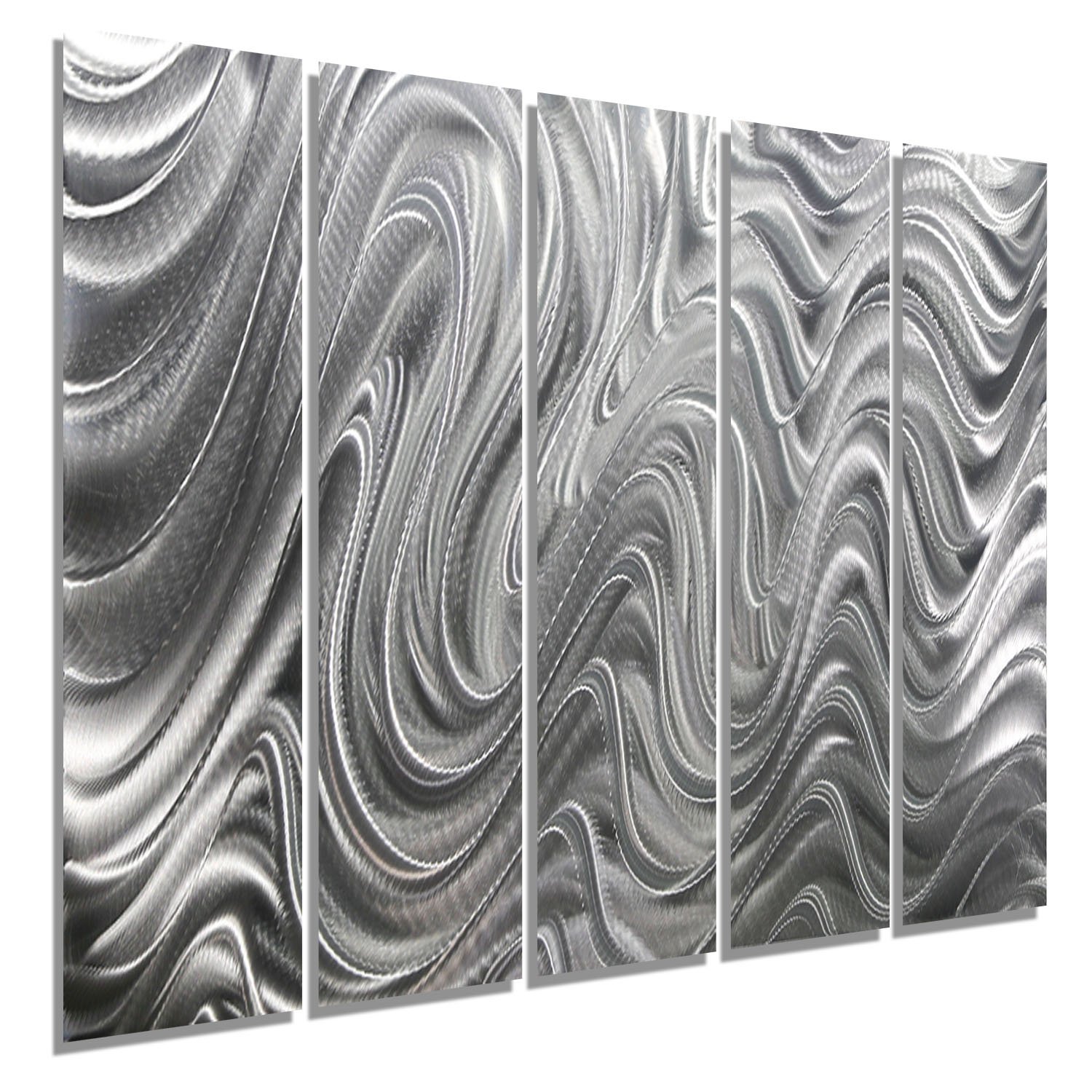 Hugeシルバーメタル壁アート彫刻 ? モダンコンテンポラリーホームDecor byジョンアレン ? Hypnotic San..