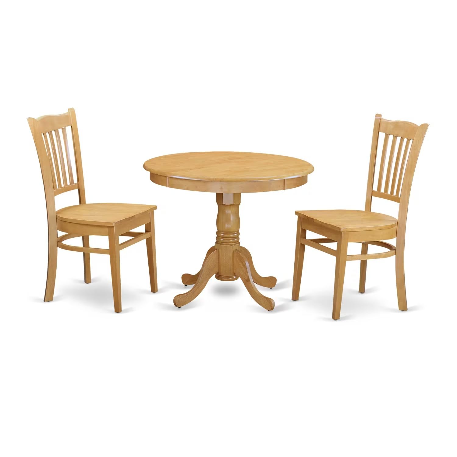 East West Furniture キッチンテーブルセット - 素晴らしい木製ダイニングチェア2個 - 魅力的なモダン..