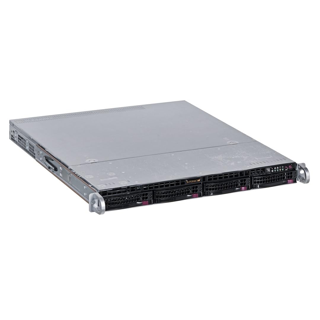 Supermicro SC813M FTQC-R407CB - Rack-mountable - 1U - ATX - SATA/SAS - hot-swap 400 Watt - black