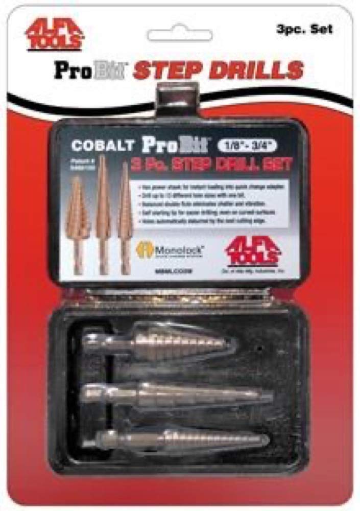 Alfa Tools MBMLCO3W 3ピース 六角シャンク コバルト プロビット (カード入り) プラスチックケース入り