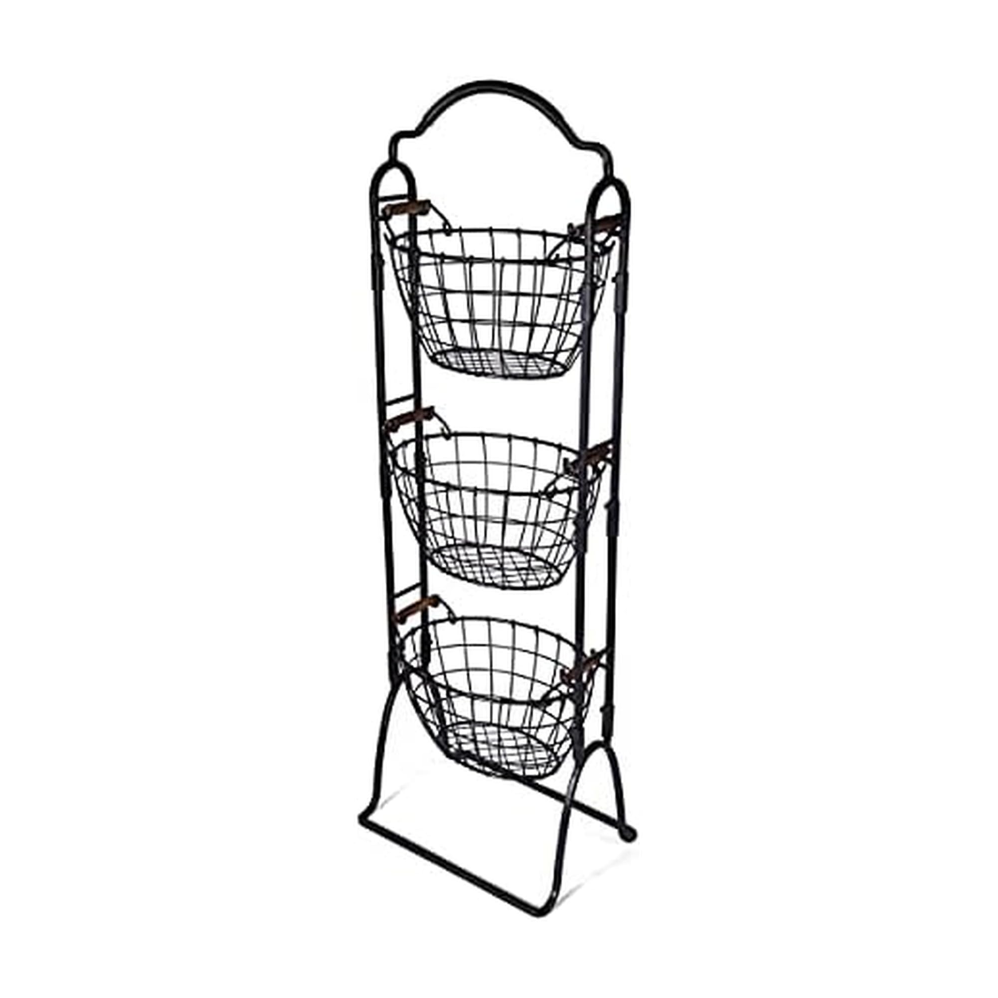 Gourmet Basics by Mikasa Harbor 3-Tier Wire Market Basket by Gourmet Basics by Mikasa