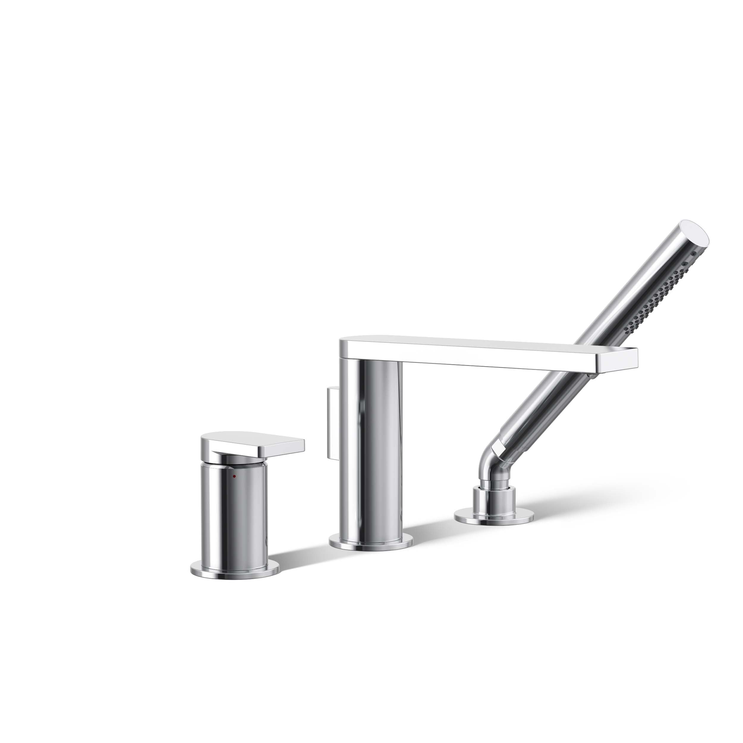Kohler k-73078 ? 4 composed 8.0 GPMシングルハンドルデッキマウント浴槽フィラーwith Lev K-73078-4-CP 1
