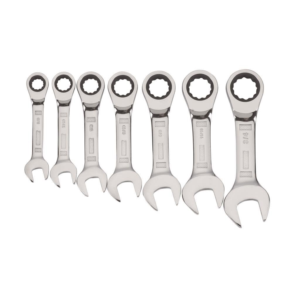 DEWALT Ratcheting Stubby Wrench Set 7-Piece SAE (DWMT19262)