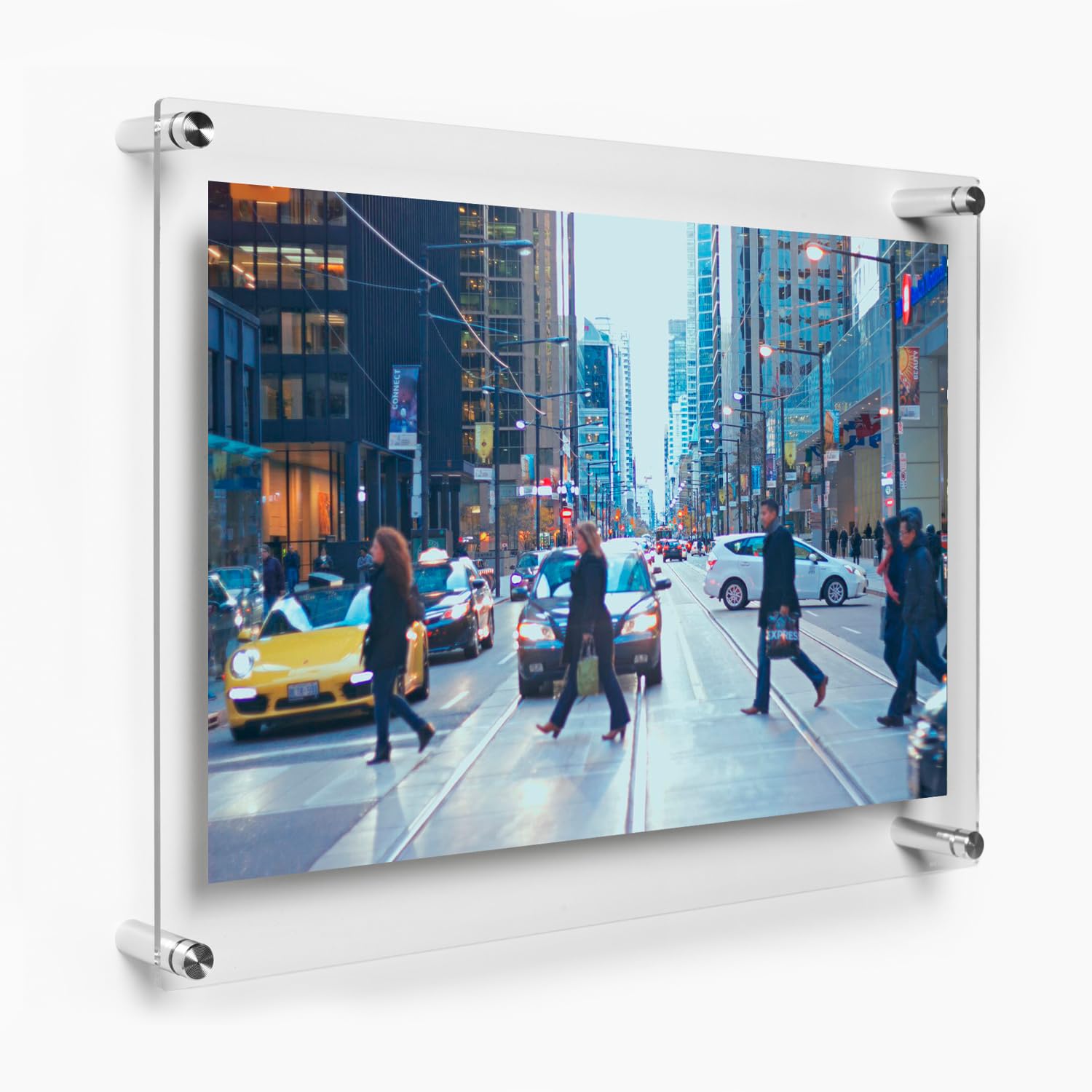 (18x24) - 50cm x 70cm Double Panel Floating Acrylic Frame for 46cm x 60cm Photo(2.0)