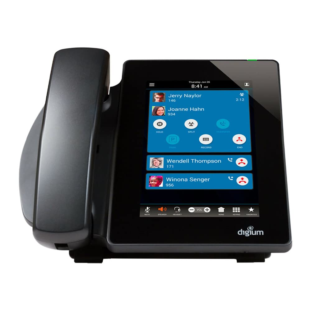 Digium D80 IP Phone with HD Voice Gigabit 7.0 Inch Color Display Capacitive Touch