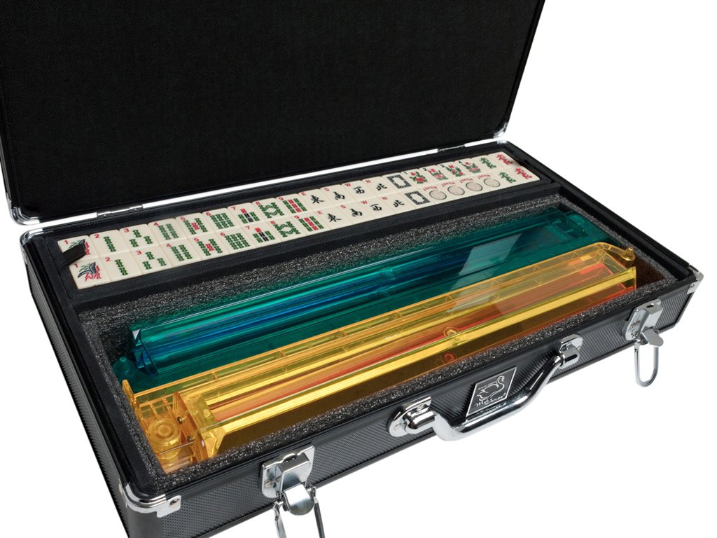 Americanありなしによって設定ホワイトスワン ? 166アイボリー色付きEngravedタイル ? 4 x All - in - Oneラック/ Pushers ? アルミニウムケース ? ブラック