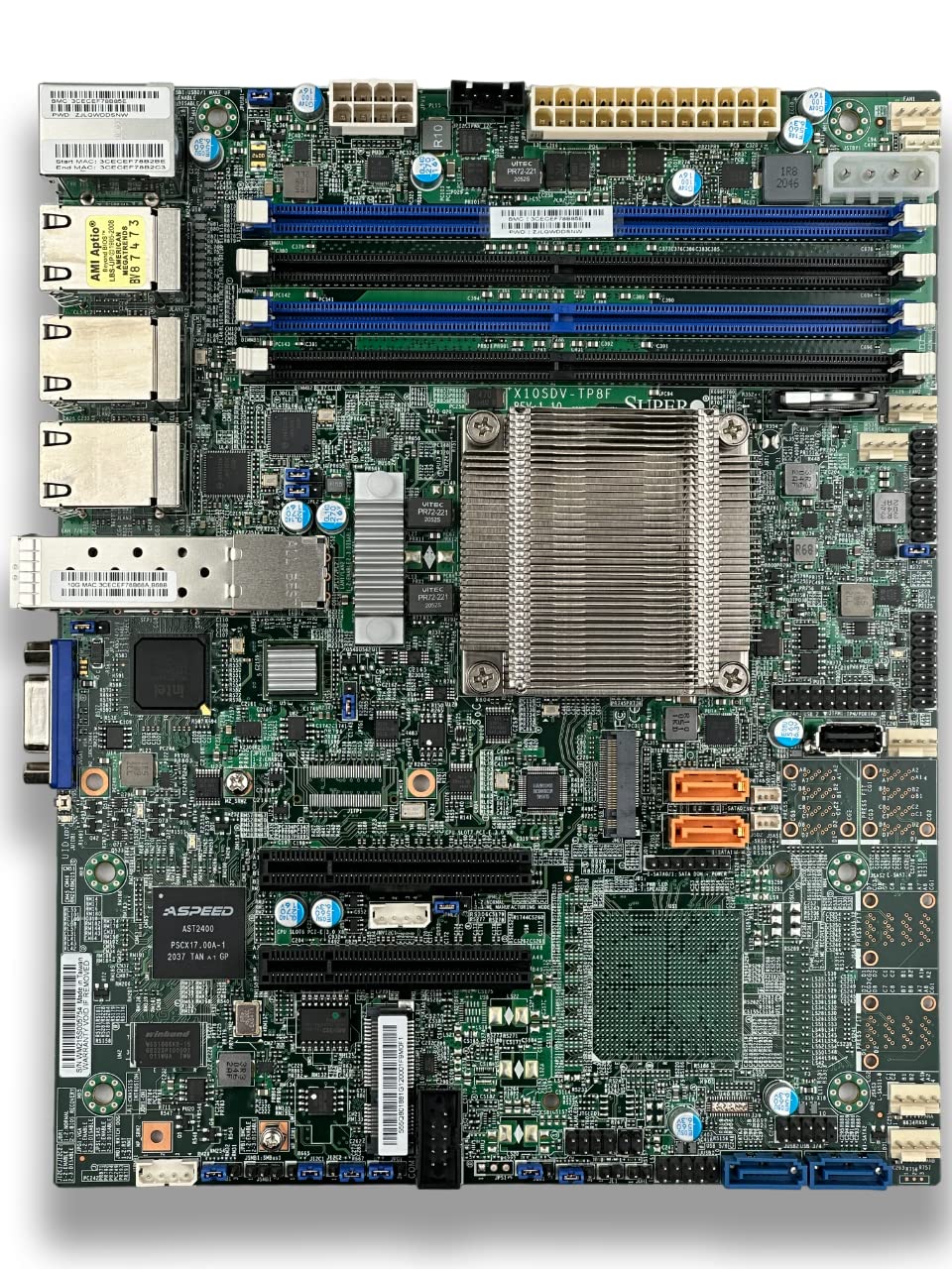 Supermicro X10SDV-TP8F サーバーマザーボード - Intel チップセット - Socket BGA-1667 - Intel Xeon D-1518 クアッドコア (4コア) 2.20 GHz - 1 x バルクパック - Flex ATX - 128 GB DDR4 SDRAM 最大RAM - 2.13 GHz 1.87